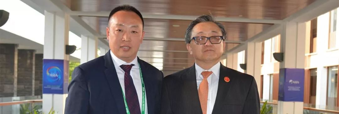 日本电影大鸡巴视频联合国副秘书长刘振民和赵章栓会长在博鳌亚洲论坛亲切交"